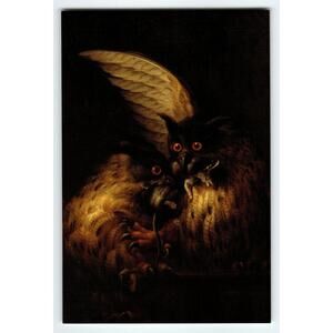 Owls with Prey Art Photograph 4x6 Glossy Print Wildlife Nature Horror Theme